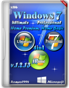 Windows 7 (Ultimate) (Professional) (Home Premium) (Home Basic) (x86) 4in1 v.1.2.13 by Romeo1994 (2013) Русский