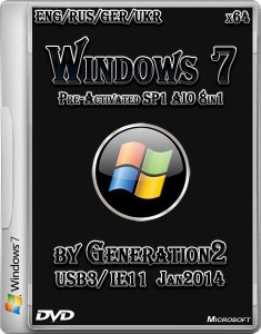 Windows 7 Pre-Activated SP1 AIO 8in1 (x64) IE11 Jan2014 (ENG/RUS/GER/UKR)