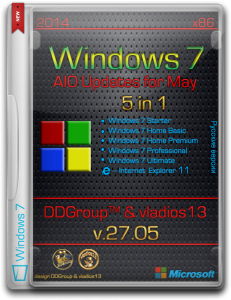 Windows 7 SP1 x86 5in1 DVD updates for May [v.27.05] by DDGroup™ & vladios13 [Ru]