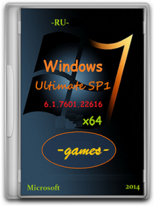 Microsoft Windows 7 Ultimate SP1 6.1.7601.22616 х64 RU Games by Lopatkin (2014) Русский