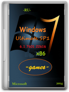 Microsoft Windows 7 Ultimate SP1 6.1.7601.22616 х86 RU Games by Lopatkin (2014) Русский