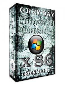 Windows 7 Professional SP1 GREY DEY by novik (x86) (2014) [Rus]