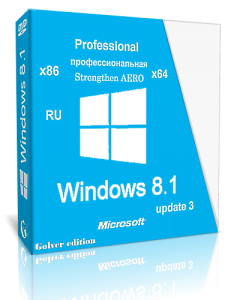 Windows 8.1 with Update 3 Professional VL STR by Golver 2DVD (x86-x64) (2014) [Rus]