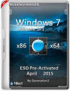 Windows 7 SP1 AIO 16in1 ESD PreActivated April by Generation2 v.7601 (x86/x64) (2015) [ENG/RUS/UKR/GER]