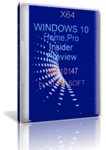 Microsoft Windows 10 Home, Pro Insider Preview 10147 by sura soft v.10.11 (x64) (2015) [Rus/Eng]
