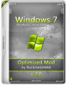 Windows 7 Professional SP1 Optimized Mod by Rockmetall666 V2.0 (x64) (2015) [Rus]