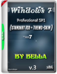 Win 7 SP1 Pro (Standart Ico + Thems+Skin ) By Bella and Mariya v.3..iso (x86) [Ru] (2015)