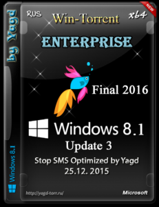 Windows 8.1 Enterprise Stop SMS Optimized by Yagd v.01.2016 (x64) [Ru] (25.12.2015)