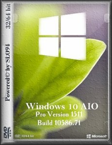 Windows 10 Pro AIO 2in1 (32/64 bit) by SLO94 v.01.02.16 [Ru]