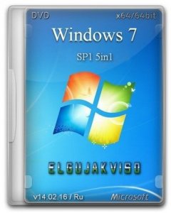 Windows 7 SP1 5in1 Elgujakviso Edition (x64) [Ru] (v14.02.16)