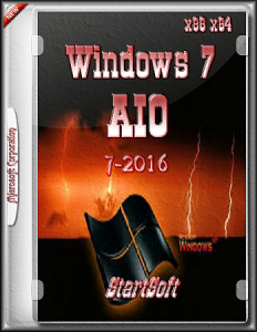 Windows 7AIO x86 x64 pe StartSoft 7-2016 [Ru](2016)