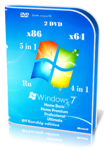 Microsoft Windows 7 SP1 x86/x64 Ru 9 in 2 Origin-Upd 04.2016 by OVGorskiy® 2DVD [Ru](2016)
