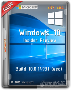 Microsoft Windows 10 Insider Preview Build 10.0.14931 (esd) [2016,Ru]