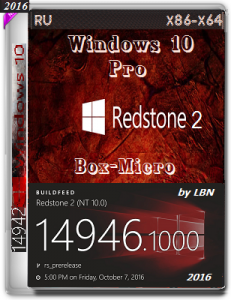 Microsoft Windows 10 Pro 14946 rs2 / BOX-MICRO / lopatkin