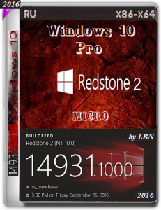 Microsoft Windows 10 Pro 14931 rs2 MICRO / lopatkin / ~rus~