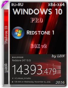 Microsoft Windows 10 Pro 14393.479 rs1 x86-x64 RU-RU BOX v2