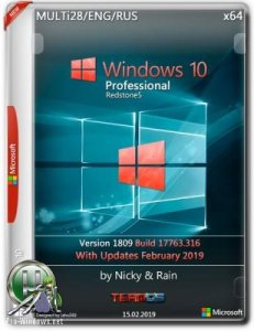 Windows 10 Pro x64 1809.17763.316 by Nicky & Rain