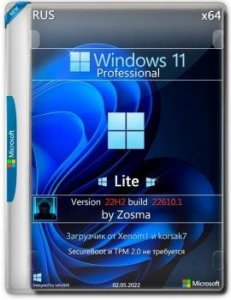 Windows 11 Pro x64 Lite 22H2 build 22610.1 by Zosma